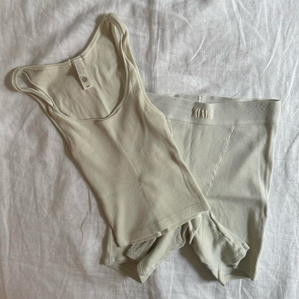 SKIMS Cream Pajama Set